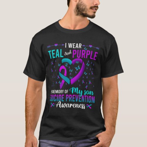 Wear Teal Purple For My Son Suicide Prevention Awa T_Shirt