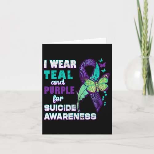 Wear Teal Purple For Suicide Awareness You Problem Card