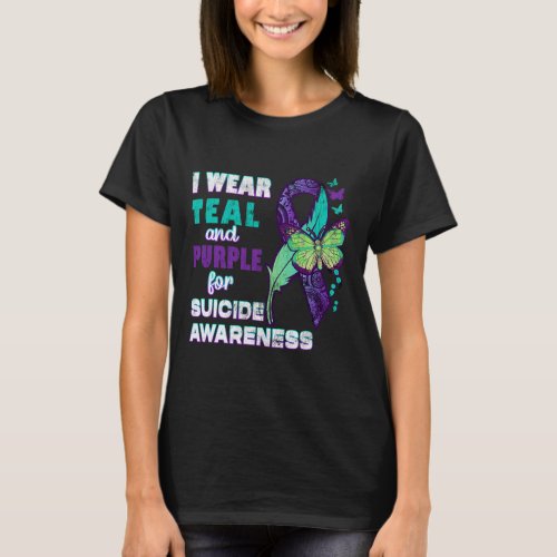 Wear Teal Purple For Suicide Awareness You Problem T_Shirt