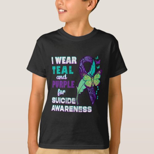 Wear Teal Purple For Suicide Awareness You Problem T_Shirt