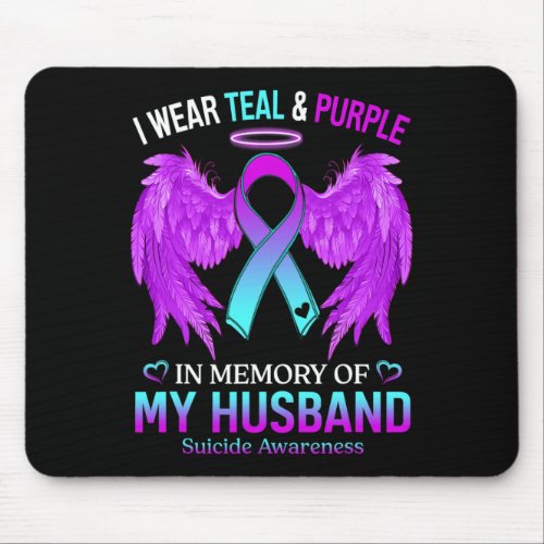 Wear Teal Purple In Memory Of My Husband Suicide A Mouse Pad