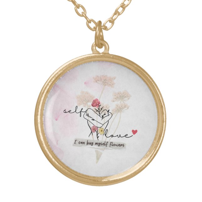 Wear the Love Bangle Bracelet Gold Plated Necklace (Front)