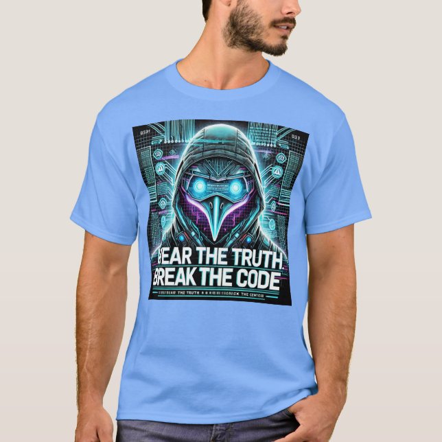 Wear the Truth. Break the Code | Cyberpunk Penguin T-Shirt (Front)
