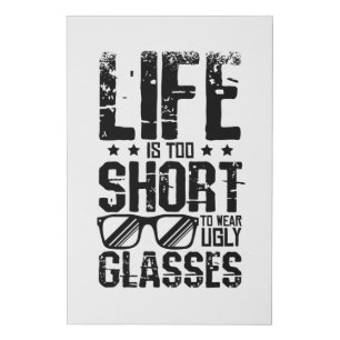 Wear Ugly Glasses Faux Canvas Print