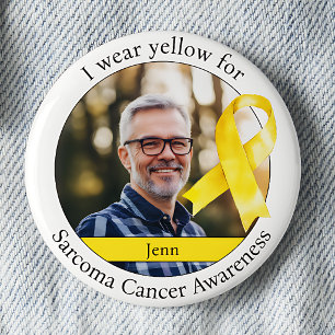 Wear Yellow for Sarcoma Cancer Awareness Button