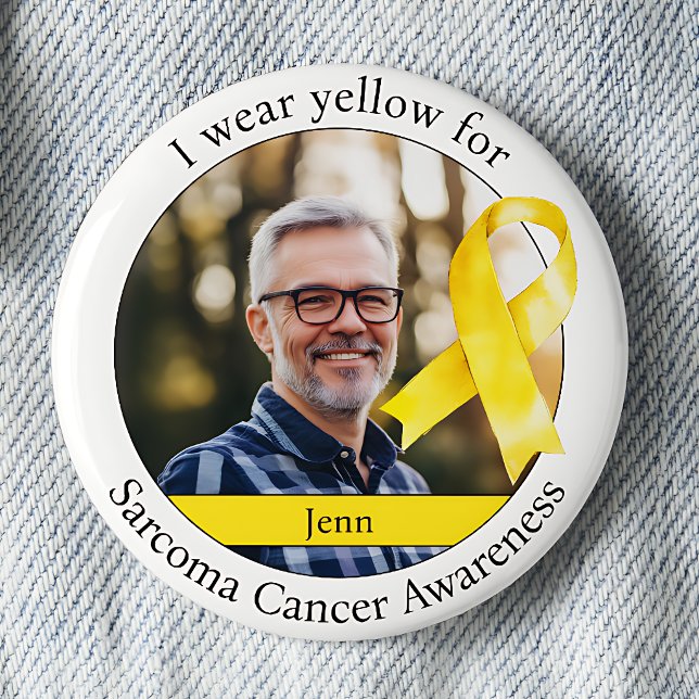 Wear Yellow for Sarcoma Cancer Awareness Button (Creator Uploaded)