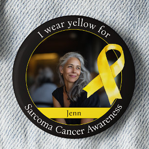 Wear Yellow for Sarcoma Cancer Awareness Button