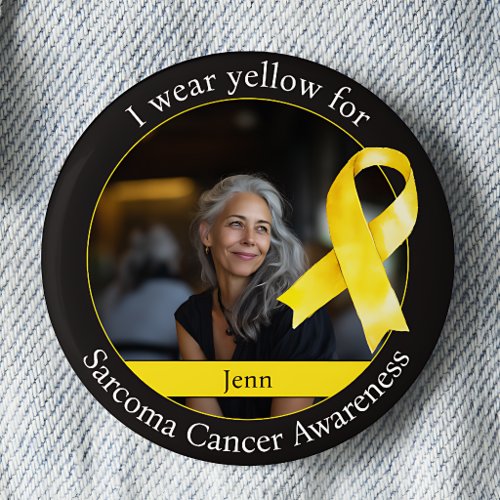 Wear Yellow for Sarcoma Cancer Awareness Button