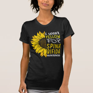 Wear Yellow For Spina Bifida Survivor Sunflower T-Shirt