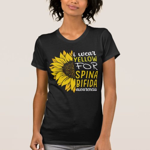 Wear Yellow For Spina Bifida Survivor Sunflower T_Shirt