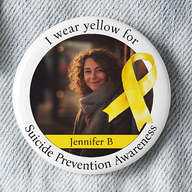 Wear Yellow for Suicide Prevention Awareness Button (Creator Uploaded)
