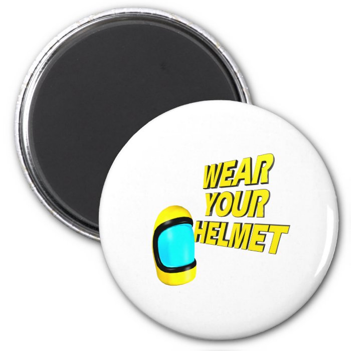 Wear Your Helmet 2 Fridge Magnets