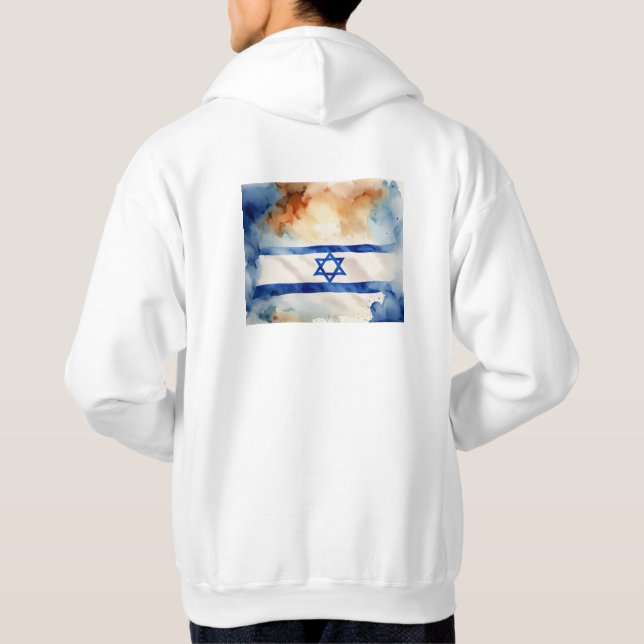 Wear Your Pride Israel Flag Hoodie (Back)