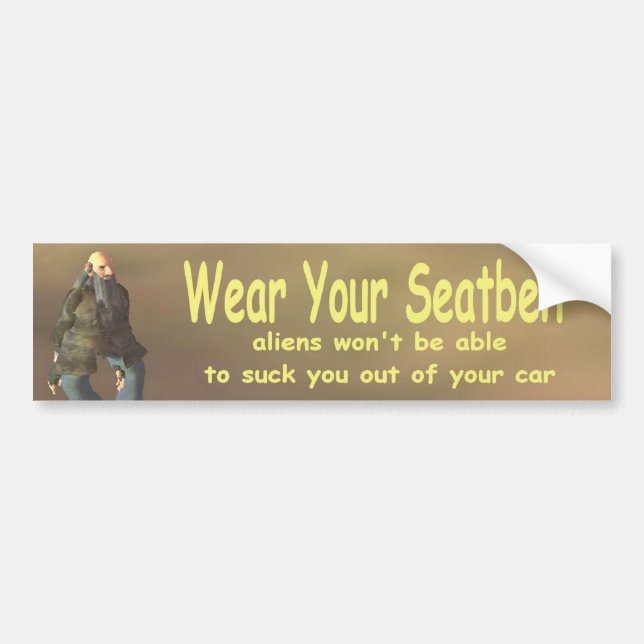 wear your seatbelt bumper sticker (Front)