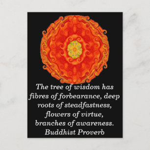 Wearable Buddhist Wisdom - The tree of wisdom Postcard