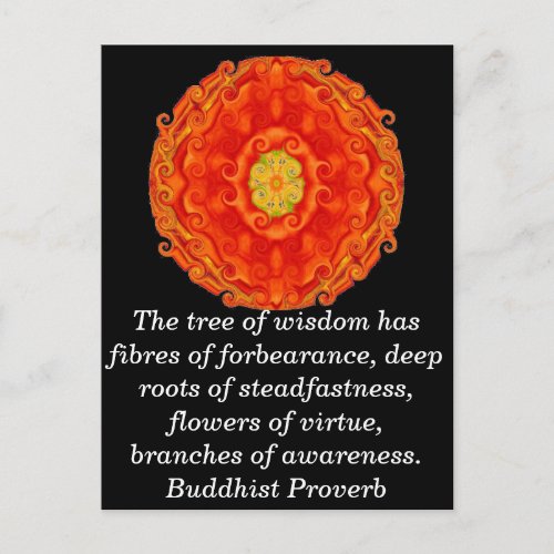 Wearable Buddhist Wisdom _ The tree of wisdom Postcard