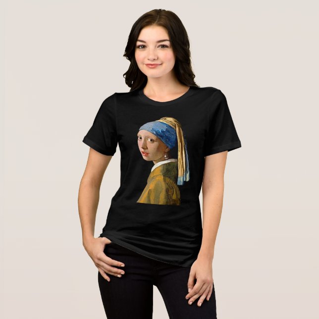 Wearable Elegance: Girl with a Pearl Earring Tee (Front Full)