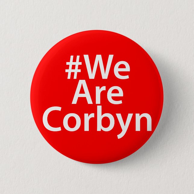 #WeAreCorbyn Labor Jeremy Corbyn Badge Pin Button (Front)