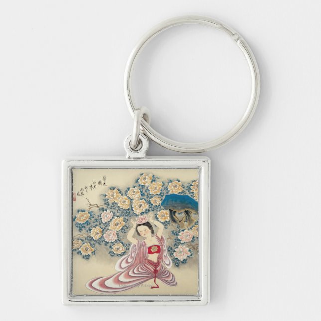 Wearing A Flower in the Head Keychain (Front)