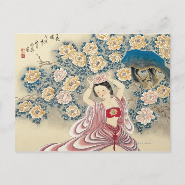 Wearing A Flower in the Head Postcard (Front)