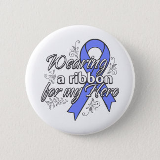 Wearing a Periwinkle Ribbon for My Hero Pinback Button