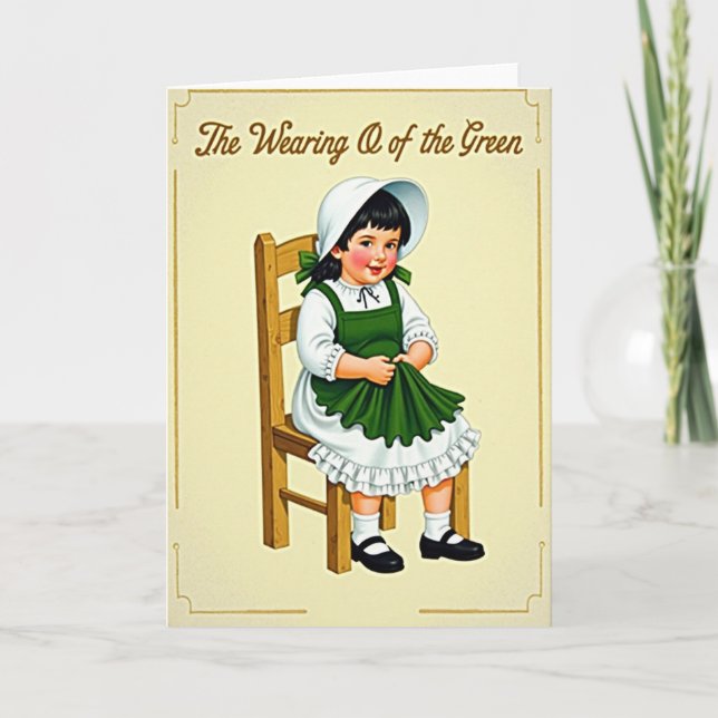 Wearing Green Girl Vintage Card (Front)