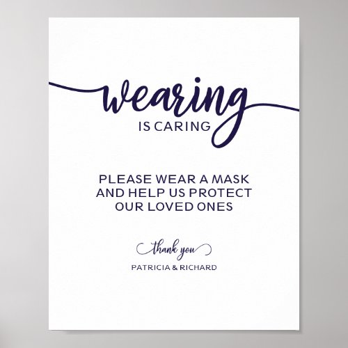 Wearing is Caring Wear a Mask Sign