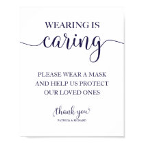Wearing is Caring Wear a Mask Sign