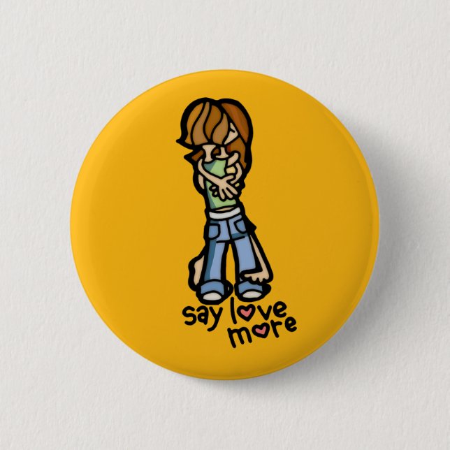 wearing my heart on my sleeve. pinback button (Front)