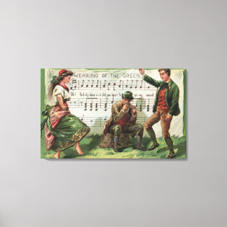 Wearing of the Green Sheetmusic Canvas Print
