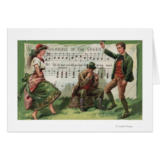 Wearing of the Green Sheetmusic Cards (Front Horizontal)