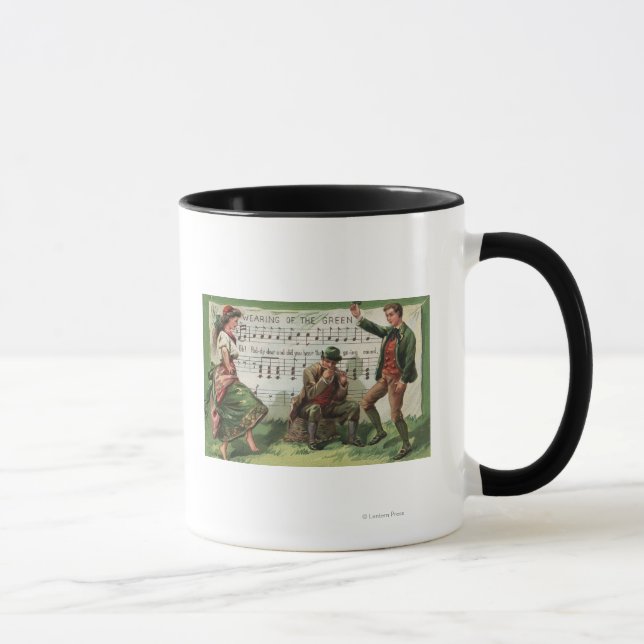Wearing of the Green Sheetmusic Mug (Right)