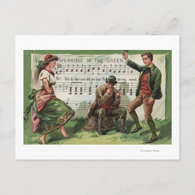 Wearing of the Green Sheetmusic Postcard (Front)