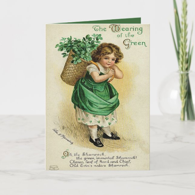 Wearing of the Green St. Patrick's Day Card (Front)