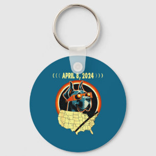Wearing Shirt Solar Eclipse Dog Solar Eclipse Keychain