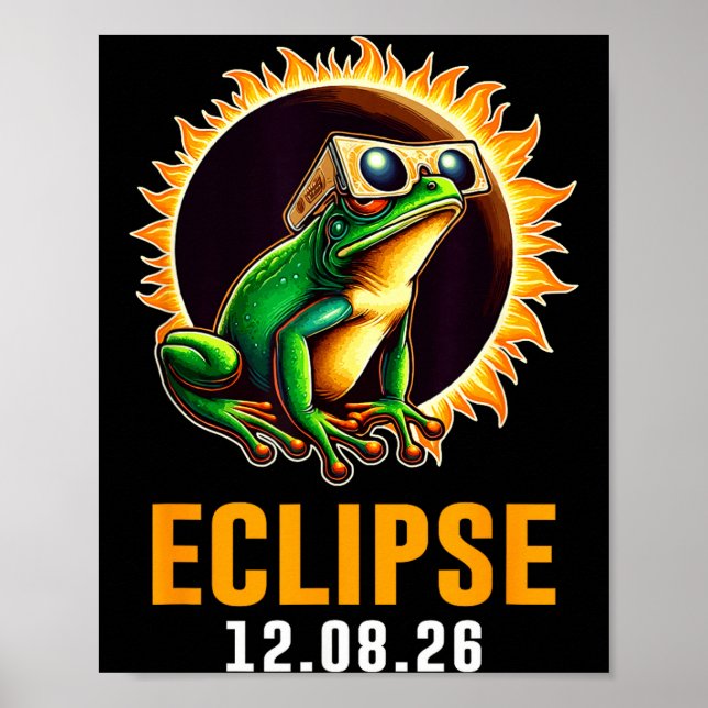 Wearing Solar Eclipse Frog Solar Eclipse Poster (Front)