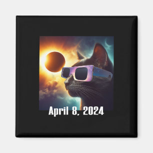 Wearing Solar Glasses Eclipse Colorful Pop Culture Magnet