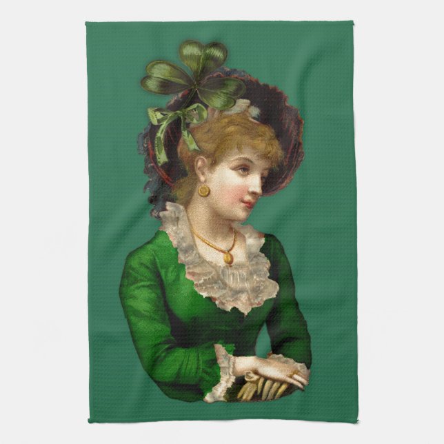 Wearing the Green on St Patrick's Day Towel (Vertical)
