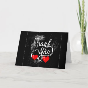 WEARING THE SMILE U GAVE ME=THANK YOU LETTERPRESS THANK YOU CARD