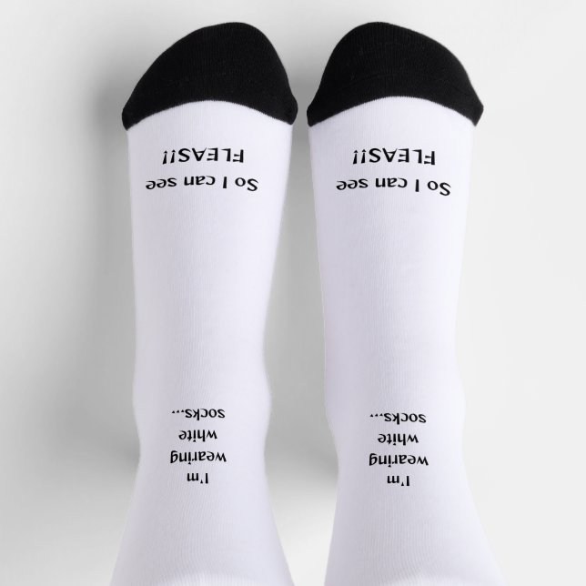 "Wearing White Socks To See The Fleas" Crew Socks (Top)