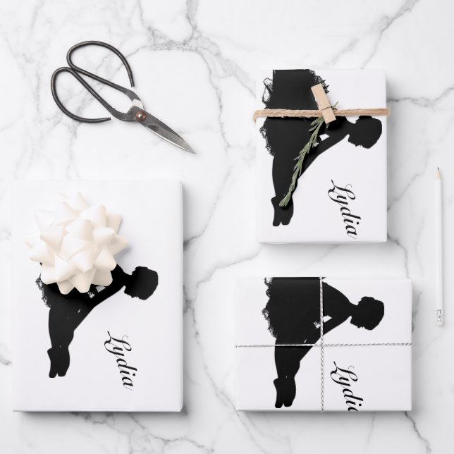 Weary Ballerina Custom Greeting  Wrapping Paper Sheets (Front)
