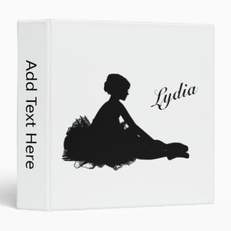 Weary Ballerina Personalized w Name 3 Ring Binder