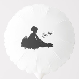 Weary Ballerina Personalized w Name Balloon