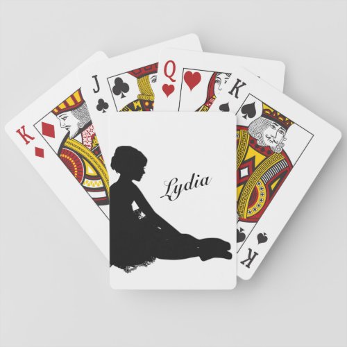 Weary Ballerina Personalized w Name Bicycle Playin Playing Cards