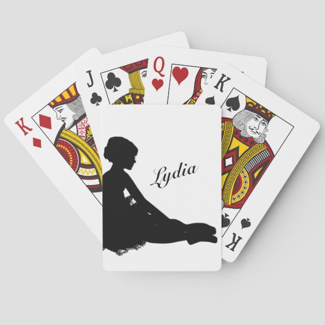 Weary Ballerina Personalized w Name Bicycle Playin Poker Cards (Back)