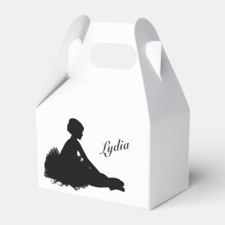 Weary Ballerina Personalized w Name Favor Boxes
