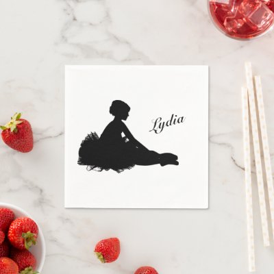 Weary Ballerina Personalized w Name Napkins