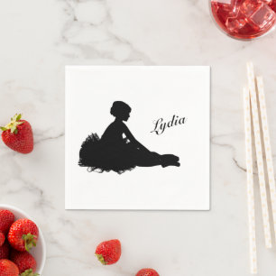 Weary Ballerina Personalized w Name Napkins