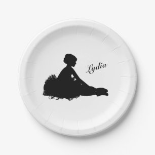 Weary Ballerina Personalized w Name Paper Plates