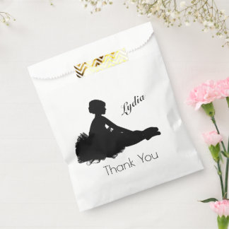Weary Ballerina Personalized w Name Thank You Favor Bag